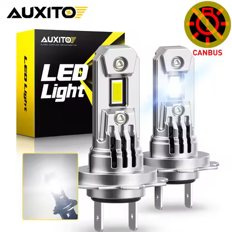 AUXITO 2Pcs Turbo H7 LED Bulbs High Power 100W 20000LM Wireless LED Headlamp for Mercedes Benz W204 