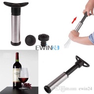 Stainless Steel Wine Bottle Vacuum Saver Sealer Preserver Bar Pump with 2 Stoppers Corks Hot Selling