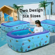 Inflatable Swimming Pool Max 10 People All Ages PVC Sea Bear 1.3m 1.5m 1.8m 2.1m 2.6m 3.0m Kolam Ren
