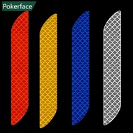 POKERFACE 2Pcs Universal Reflective Sticker Car Security Resistant Decorative Sticker Rear Bar A4Q1