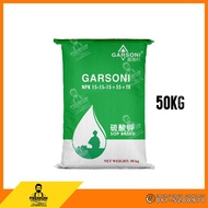 GARSONI Baja NPK SOP 15-15-15+5S+TE (50KG) – Baja Buah & Sayur, Tinggi Kalium, Larut Air
