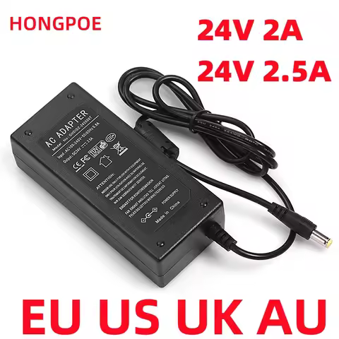 AC DC 24V Power Supply Adapter 2A 24V 2.5A 220V To 24V Universal Adapter Power For LED Driver