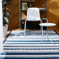 PDM เสื่ออเนกประสงค์ เสื่อตกแต่ง เสื่อแทนพรม เสื่อแต่งบ้าน ลาย Inari Indigo-White size M 150x240 cm