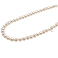 MIKIMOTO 7.4mm-8mm Akoya 珍珠項鍊，配銀飾，品相極佳，貨號 0464（二手）。