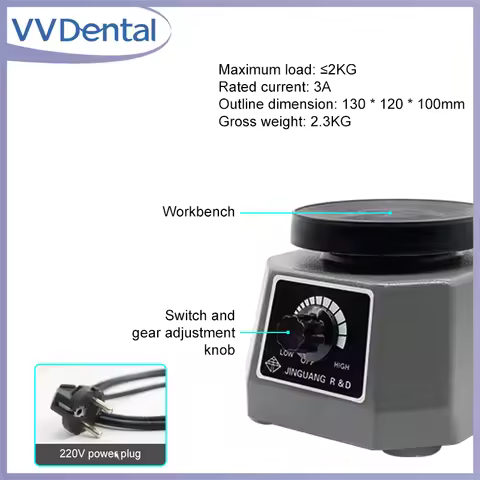 New 110V/220V Dental Stone Plaster Round Vibrator Intensity Shaker Oscillator Dental Lab Equipment