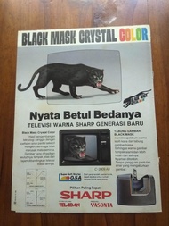 iklan jadul TV SHARP copotan majalah lawas original