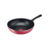 Tefal Imperial Court Fan 28cm Imperial Chinese Fan Gas Fire Corresponding Cranberry Red Wok Pan Non-stick Red B55919