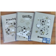 [White Shop] 18K Loose-Leaf Sketchbook Sketch Notebook Travel Life 18K Drawing 18K Rollover Hard Boa