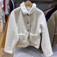 UNIQLO womens new windproof polar fleece jacket sherpa jacket warm long-sleeved autumn and winter st