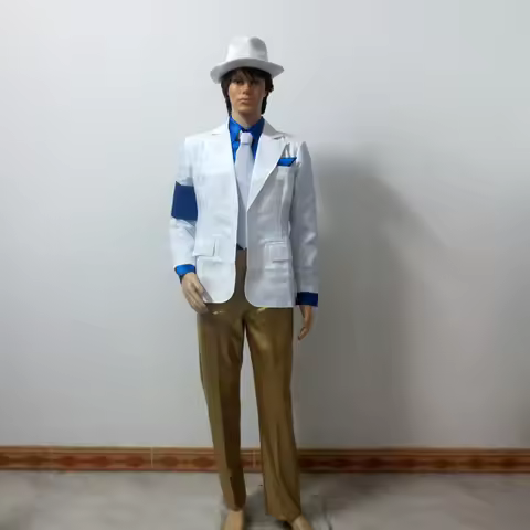 MJ Michael Jackson Smooth Criminal Michael Jackson Full Set Party Halloween Uniform Outfit Cosplay C