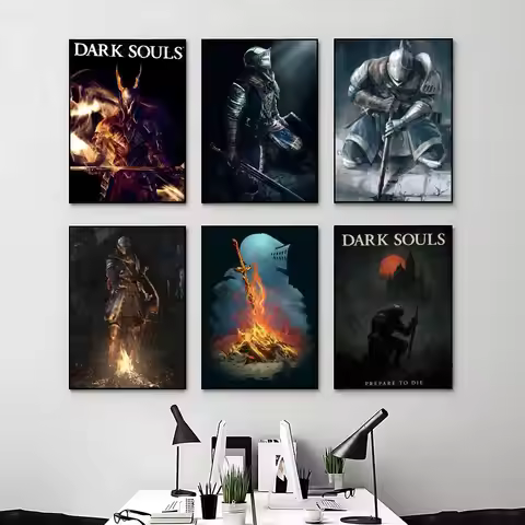 Game Dark Souls Poster Posters Anime Room Decor Decoration Movie Backpack Wall Interior Music Wall A