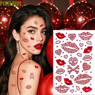 PIXELHIVE​ 3D Crystal Face Sticker, Sparkling Bowknot Face Temporary Tattoos, Scrapbook Journal Shin