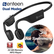 Swimming Bone Conduction Headone Open-ear Wireless Earone 32GB MP3 Player IP67 Waterproof for Water Sports Bluetooth Hea