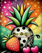 Low FODMAP Food Diary & Journal: Colorful Fruit PIneapple Strawberry, Cherries -Daily Track of Foods