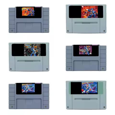 Link006 Mega Man 7 Mega Man X Game Card for SNES EUR PAL USA NTSC 16bit Game Consoles Video Game Car