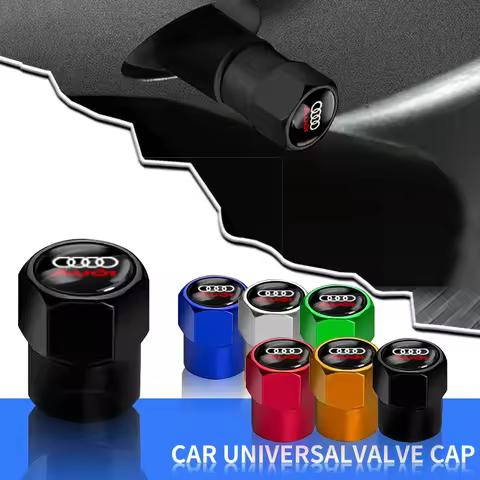 4Pcs Metal Car Wheel Tire Valve Core Cap Car Styling Emblem For Audi C7 C6 C5 B5 B6 B7 B8 B9 D3 Q3 Q