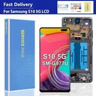 For Samsung Galaxy S10 5G LCD With Frame Display Digital Touch Screen Replacement SM-G977U, SM-G977N