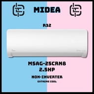 Midea Air Conditioner Wall Mounted Xtreme Cool Series R32 Non-Inverter 2.5HP MSAG-25CRN