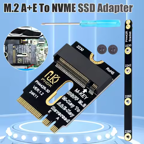 1/2/3PCS M.2 A+E to NVME SSD Adapter M2 WIFI Interface A/E Key to M Key PCIE 4.0 Riser Card for 2230
