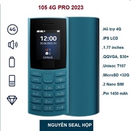 Điện thoại bàn phím Nokia 105 4G Pro  Hỗ trợ 2 Sim và 2 Sóng 4G Pin 1450 mAh Trâu Và Cực Bền Full Bo