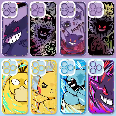 Cartoon Anime Super Gengar Pikachu Phone Case For Realme 9 9i 10 11 12 Pro Plus 3 5 Pro OPPO A1K A79