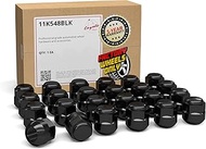 Wheel Accessories Parts 20 Pcs M14x1.5 14x1.5 Thread OEM Style Lug Nuts 1.10" Long Black 7/8" 22mm H