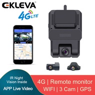 EKLEVA กล้องติดรถยนต์3CHs 4Gพร้อมไวไฟ GPS ติดตามกล้องวงจรปิดดูภาพจากมือถือบนโทรศัพท์ฟังก์ชั่นไนท์วิช