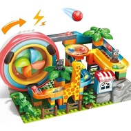 HIBILITY Electric Marble Run Building Blocks for Ages 4-8, Marble Track Puzzle for Kids