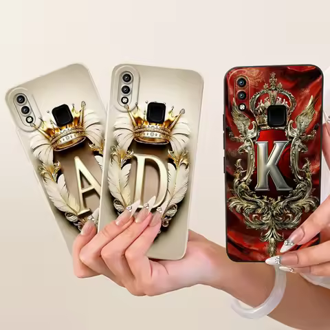 For Vivo Y91 Y91i Case 1816 1817 1820 1811 Cute Crown Letters Cover Soft TPU Phone Cases For Vivo Y9