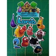 LARVA CAKE TOPPER (FREE ADD NAME)