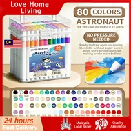 80 Color Acrylic Paint Marker Penanda Maker Akrilik Lukisan Seni Sketching Art School Permanent Make