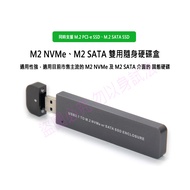 Taiwan Shipment NVMe+SATA SSD Solid State Drive USB3.1 Typc-A A Adapter Portable Hard Box Two-In-One