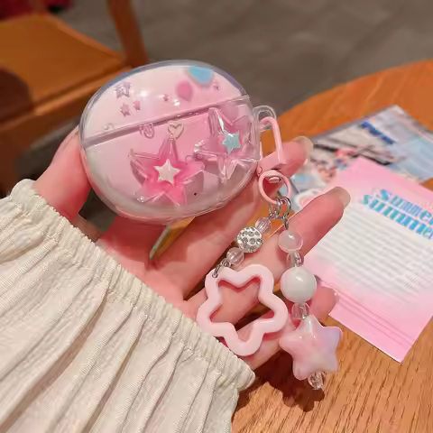 Cute Star Earphone Case For Vivo TWS Air 3 Pro Pink Butterfly Girls Cover for Vivo TWS Air3 Pro Wire