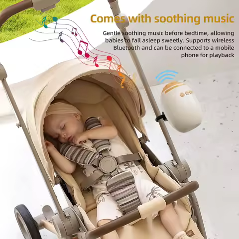 SR11 Baby Stroller Rocker and Bouncer White Noise Bluetooth 45 Min Timer 1200mAh Type-C