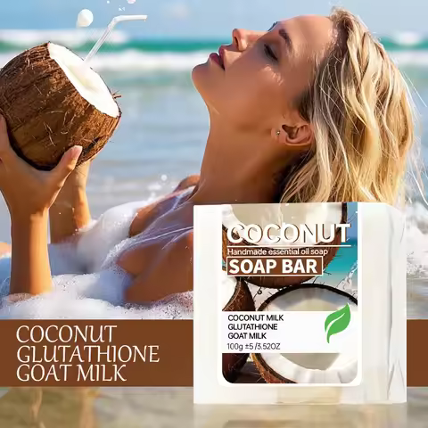 Coconut milk moisturizing soap, glutathione brightening cleansing soap, goat milk nourishing cleansi