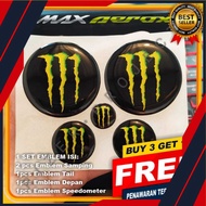 Monster ENERGY EMBLEM NMAX EMBLEM AEROX Stickers NMAX Stickers NMAX Motorcycle Emblems EMBLEM Sticke