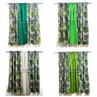 GSC | 3 in 1 Emerald Green Mordi Vines Printed Suksukan NonRing Window 60" inches (4ft, 6ft and 7ft)