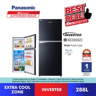 Panasonic 2 Door Inverter Fridge 288L NR-TV301BPKM Top Freezer Refrigerator