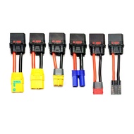 1PCs RC Charger Lead  Adapter Cable QS8-S Male to XT90S/XT90/XT60H/EC5/T Plug/TRX/EC3 Female Connect