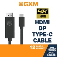 GXM Type-C to HDMI DP 4K@60Hz Resolution Cable Compatible Phone Tablet Laptop Computer 4K 60Hz