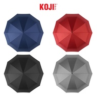 KOJI 3-Section UV Folding Umbrella Semi-Automatic 28 Inches 10 Rods Model YF-Z021006 Size 125x125x69