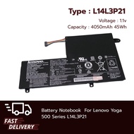 แบตเตอรี่ โน๊ตบุค Battery Notebook Lenovo Yoga 500 L14M3P21ของแท้ 100%  ส่งฟรี !!!