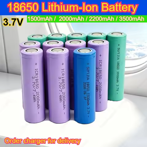 18650 rechargeable lithium battery 3.7V 3500mAh 2200mAh 2000mAh flat battery cell high capacity long