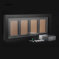 CEASIF6 Trading Cards Display Frame, 4Grids Wall Mounted Champion Card Rack, Exhibits Wooden Collect