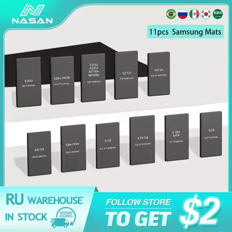NASAN 11pcs Silicone Rubber Pad For Samsung S8 S9 S10 S20 S23U Note10 Curved Screens laminator Lamin