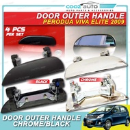 Car Outer Door Handle Perodua Viva Elite 2009 - 2014 Chrome Black Pemegang Pintu Luar Accessories