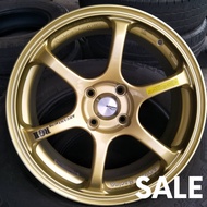 [Ready Stock] Sport Rim Car 6.5x16 Advan Racing RGII ST0605 100mm ET38 Wheel 1set Gold