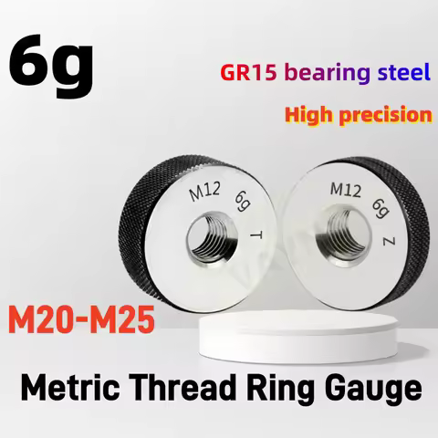 1SET=1*GO+1*NOGO 6g Accuracy M20-M25 Non-Standard Metric Fine Tooth Thread Ring Gauge Measure Tool M