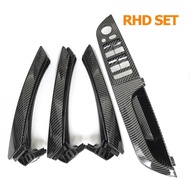 RHD Car Interior Accessories Carbon Fiber Door Handle Kit Replacement For BMW 3 Series E90 E91 316i 