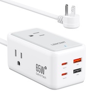 LENCENT 7 In 1 GaN III 65W USB C แท่นชาร์จขยายหลายช่อง USB C ที่ชาร์จที่ชาร์จไฟรวดเร็ว USB USB และ T